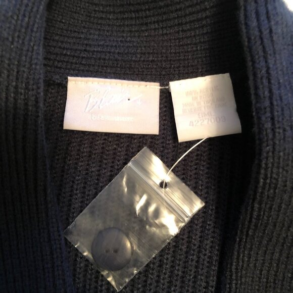 Blair Navy Blue Roll Neck Open Cardigan Size S/M/L - Picture 4 of 10